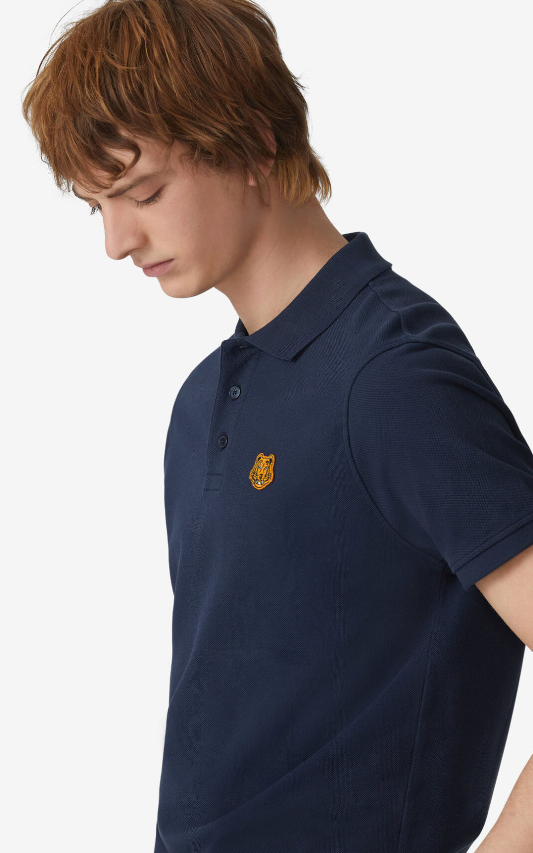 Kenzo Tiger Crest Poloshirt Heren Donkerblauw Blauw | 43612CSFQ